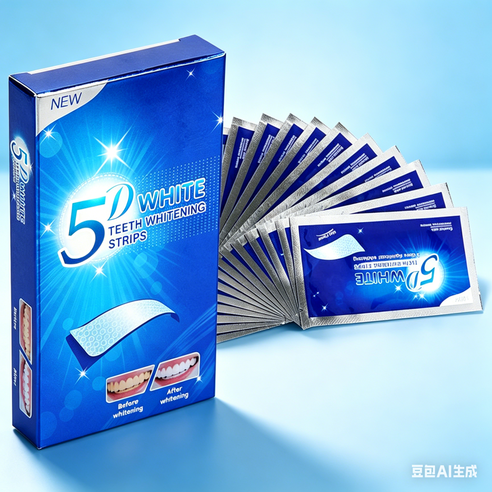 3D/5D/9D去黄增白牙贴7包14对
