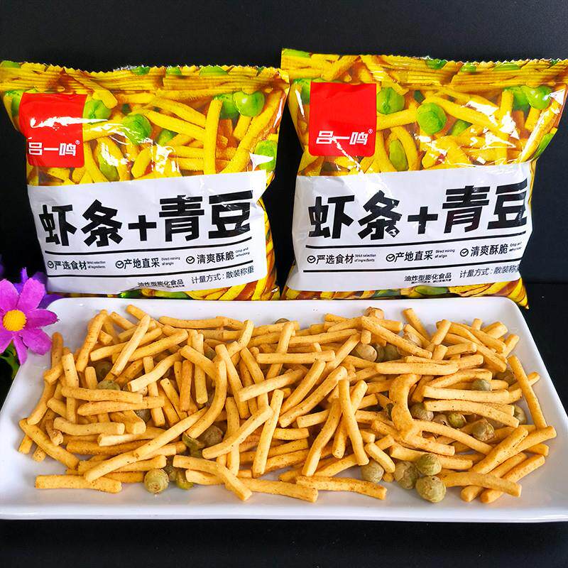 。虾条+青豆/果蔬+点心面/