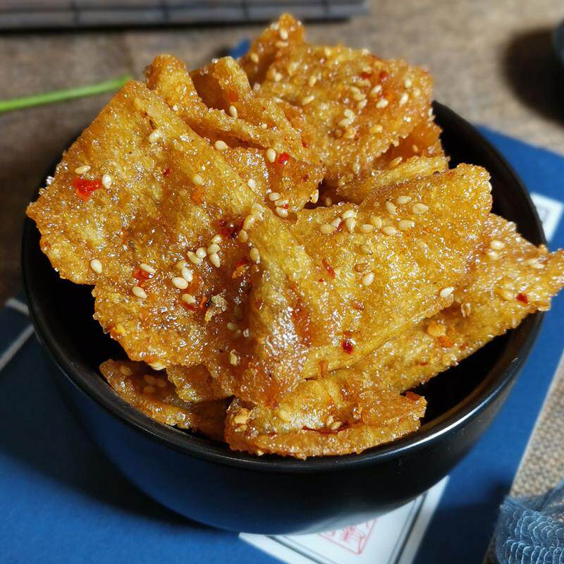 。香辣素烤鸭辣片500g豆制品豆干豆皮酥脆80后怀旧零食素食辣条散