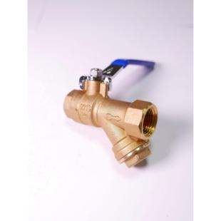 正品埃美柯黄铜丝口过滤型球阀246 一体自带过滤器阀门6分DN15 20