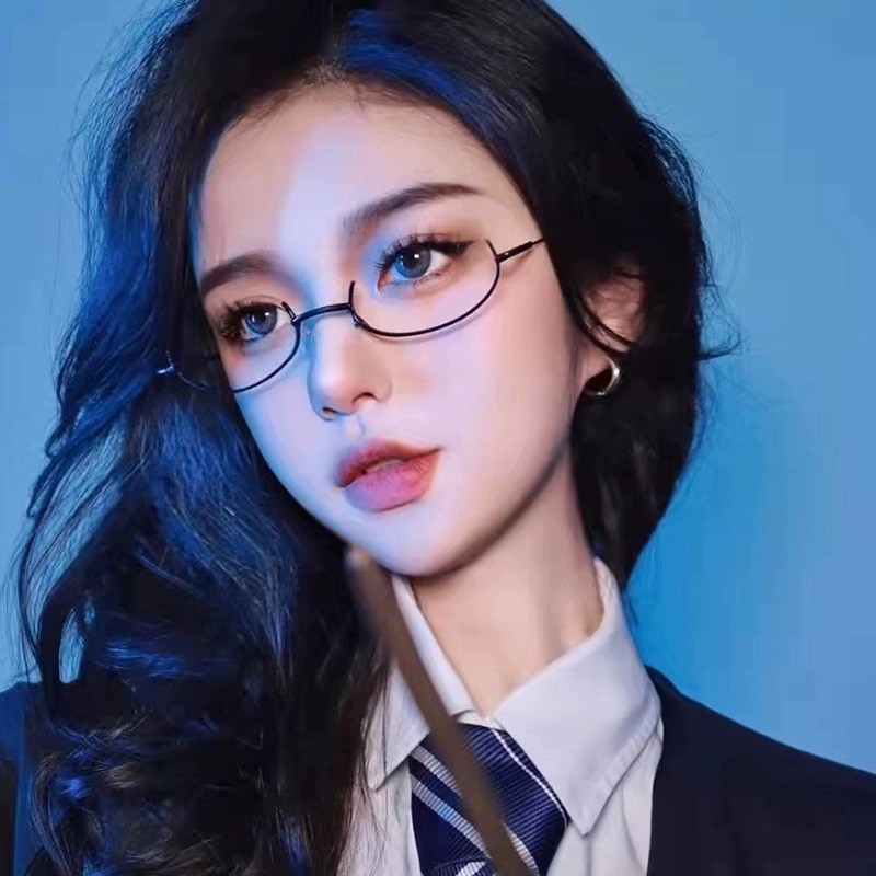 半框眼镜女可配度数网红素颜装饰神器眼睛框镜架韩版潮圆脸显脸小
