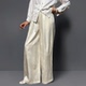 子女 垂感高级高国风宽松慵懒风桑蚕丝真丝裤 2026春夏阔腿裤 新中式