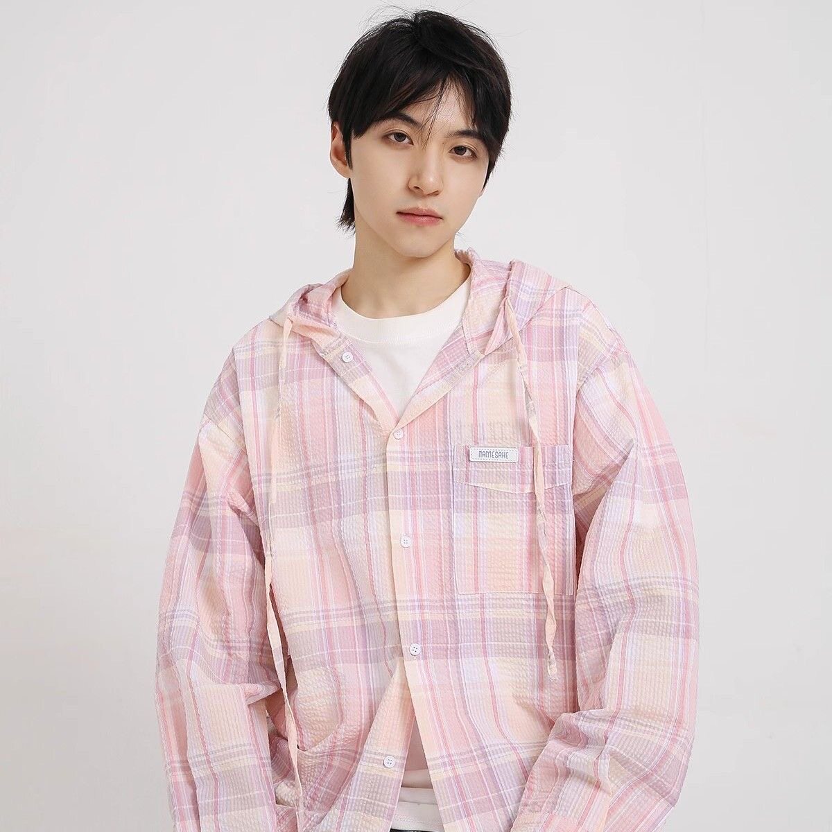 夏季新款防晒小清新情侣连帽撞色时尚防晒服