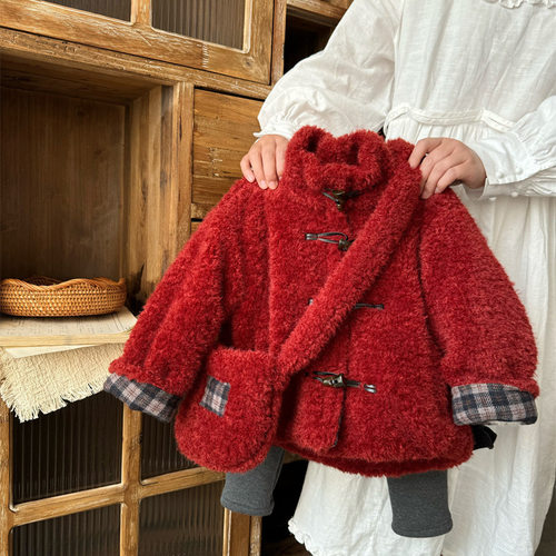 新中式儿童加厚保暖毛绒外套