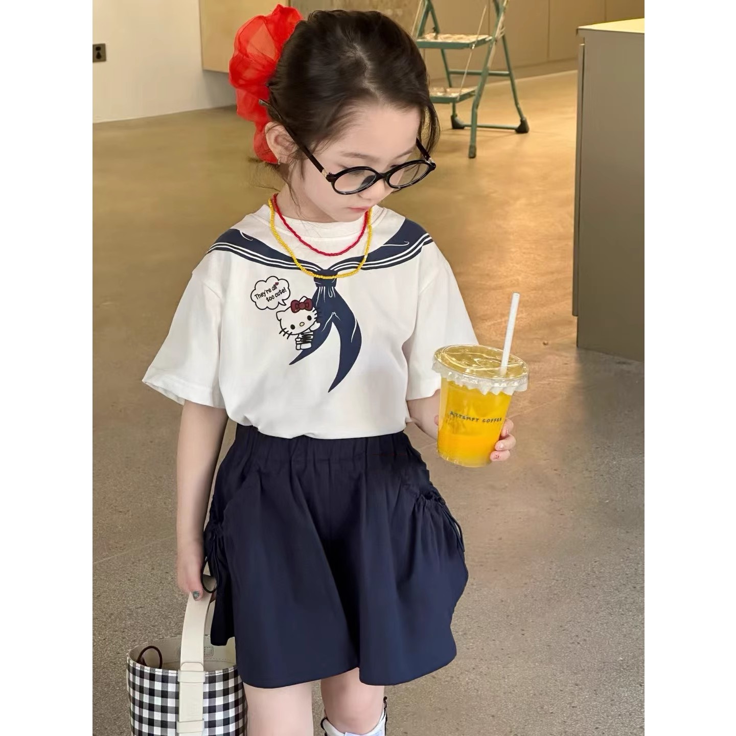 女童连衣裙夏季2025新款儿童洋气时髦休闲裙宝宝夏装薄款裙子