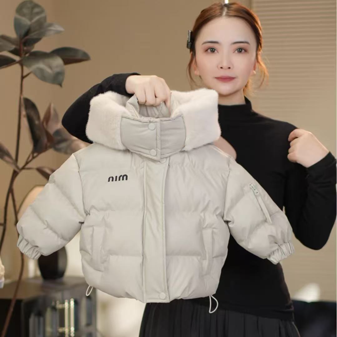 儿童羽绒服女童短款加厚连帽