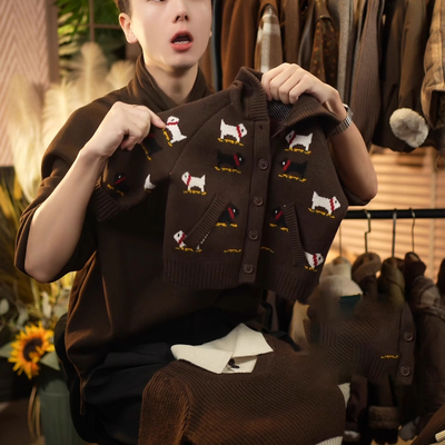 2025年冬季新款儿童女童卡通毛衣