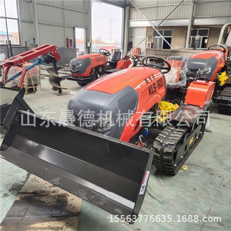 多功能履带式果园旋耕机 水旱两用乘坐式微耕大棚开沟起垄机