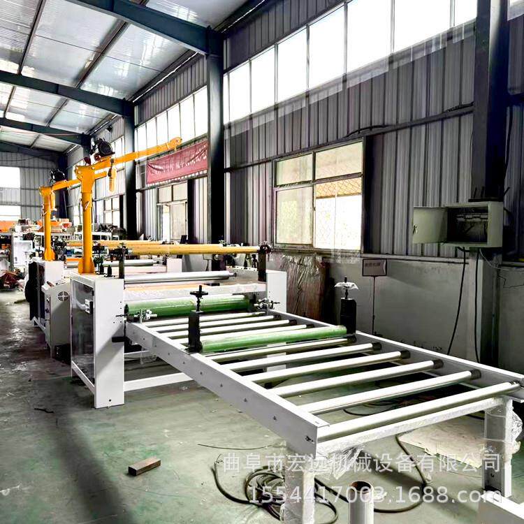 三胺防火板杨木单板木皮贴合机 自动上板码垛纤维板覆膜PUR热胶机