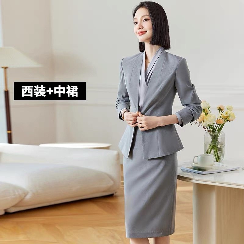 职业套装女大学生面试考公教师经理西服高级感职场正装西装外套女