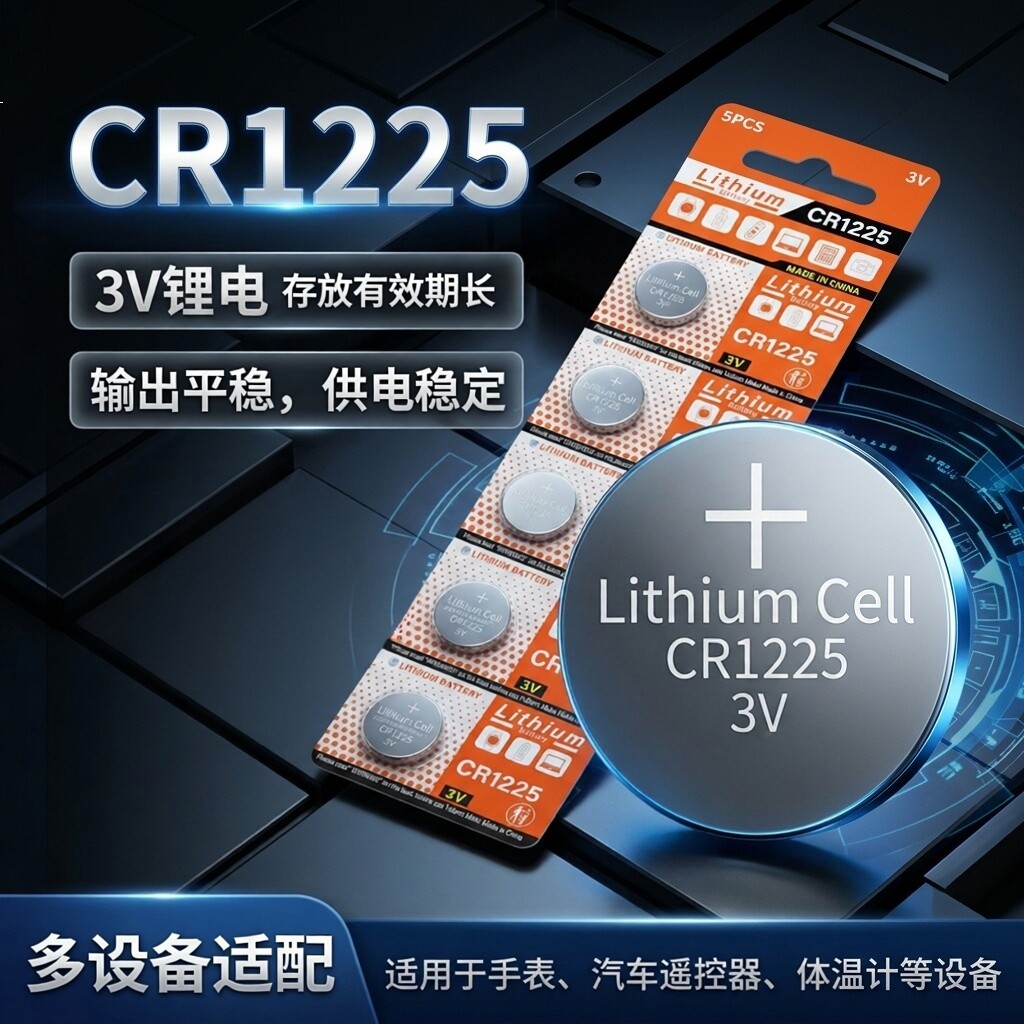 CR1225/3V纽扣电池手表胎压计