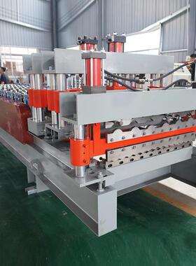 全自动仿古式琉璃瓦设备850800水波纹双层彩钢压瓦机