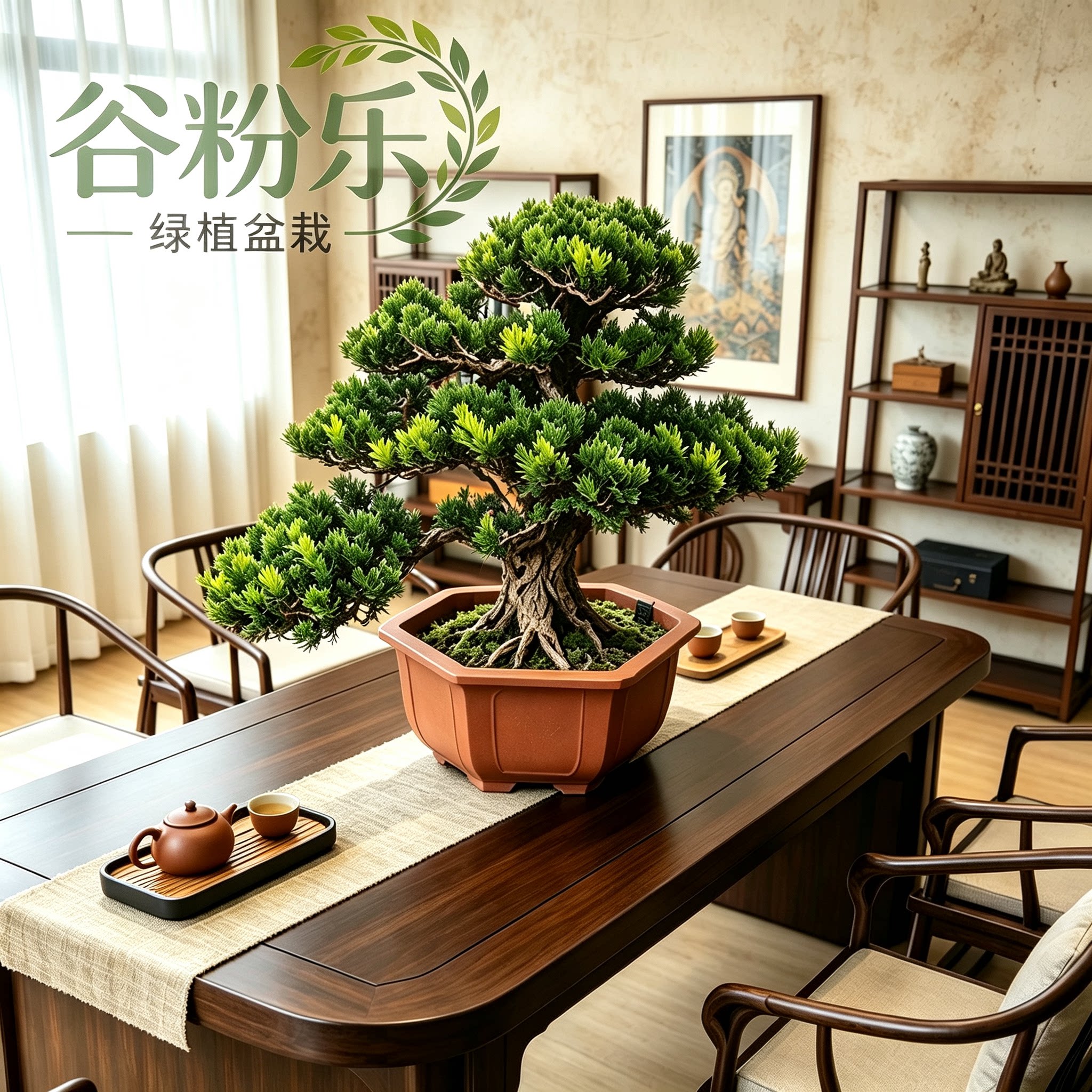 小叶雀舌黄杨盆景树桩黄杨盆栽 名贵老桩树苗 皱皮室内造型熟桩