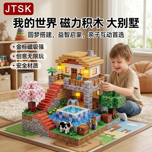 我的世界磁吸力方块儿童益智玩具