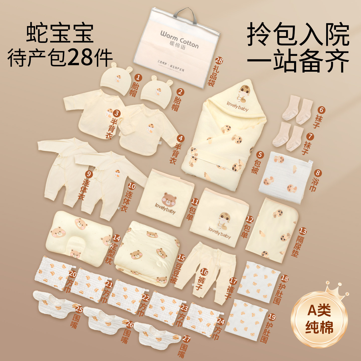 德国婴儿待产包全套纯棉秋冬新生蛇宝宝包被衣服母子套装产房用品,孕妇装/孕产妇用品/营养,待产包/待产礼盒,淘宝优惠券,粉丝福利购,淘宝优惠卷