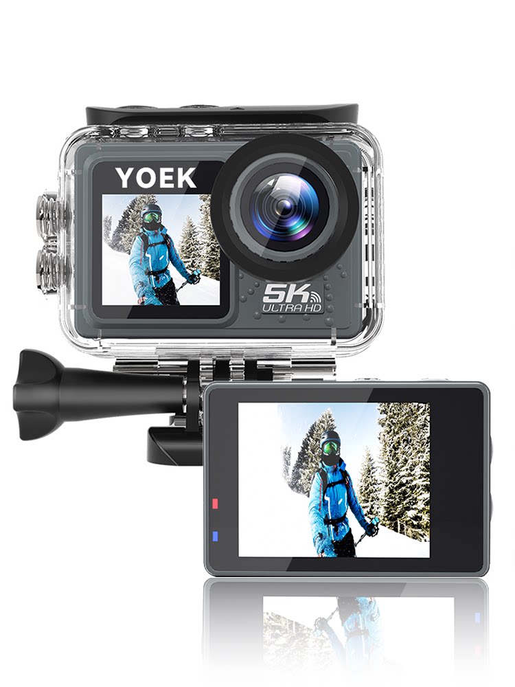 YOEK 5K HD WiFi hərəkət kamerası, su keçirməyən, anti-shake