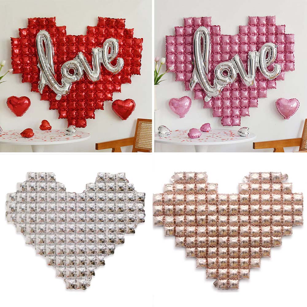148*120cm Large Heart Shaped background wall Balloon Love fo