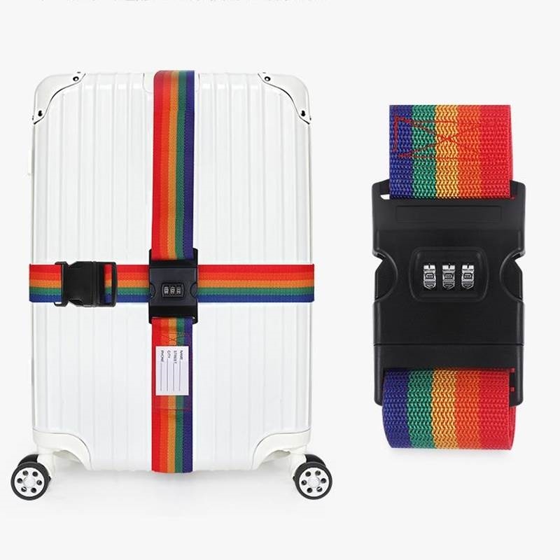 NewLuggage Strap Cross Belt Packing Travel Suitcase Password