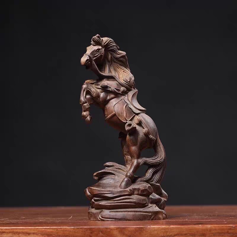 越南沉香木雕立马成功摆件马年办公室装饰品十二生肖马实木工艺品图片