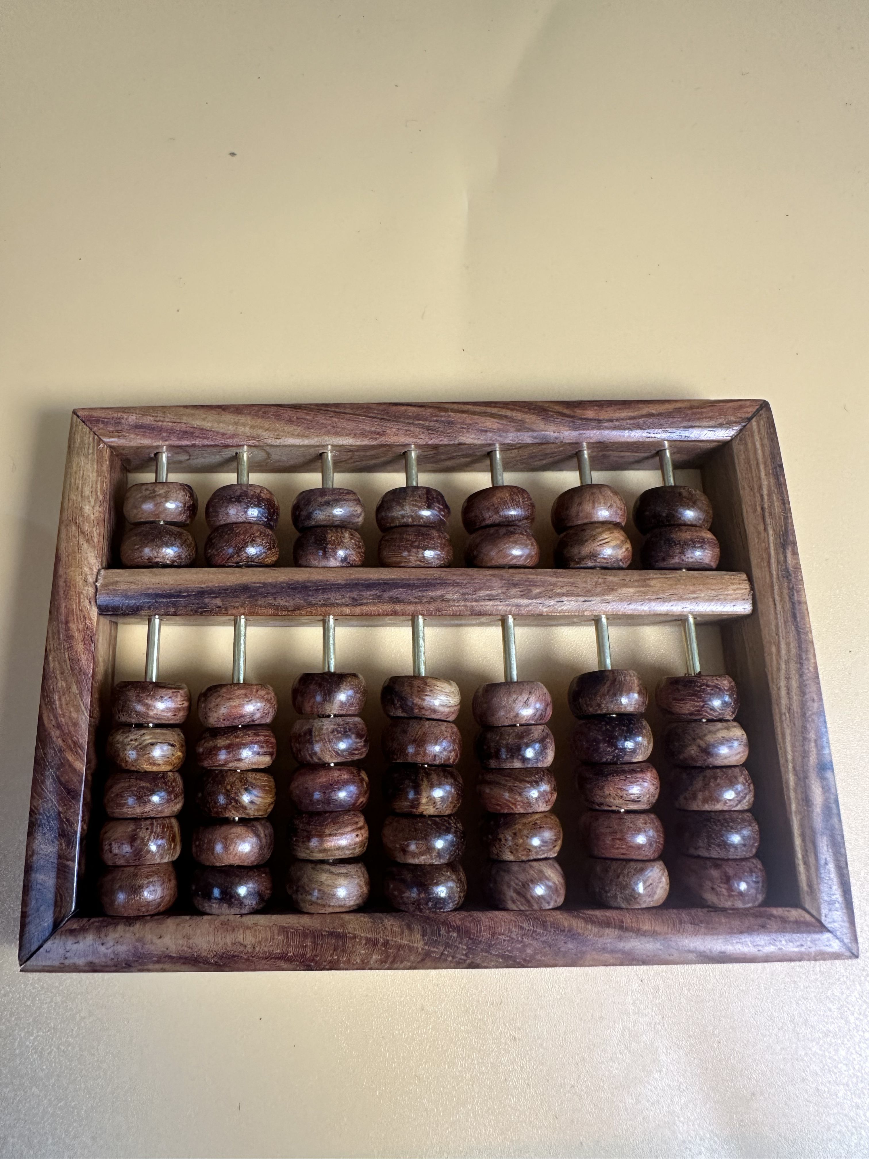 海南黄花梨小号红木学生算盘摆件手把件吊坠儿童抓周益智玩具礼物