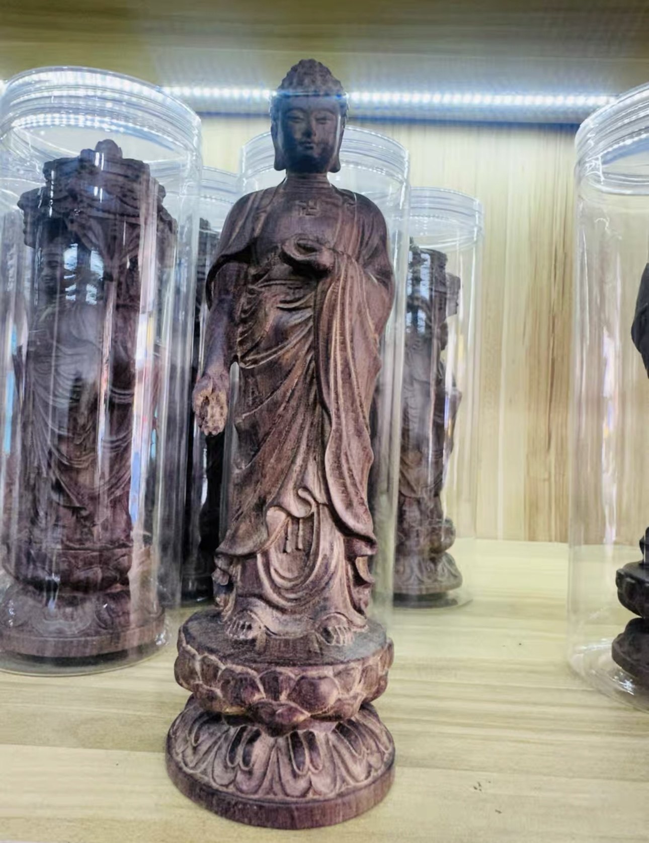 越南沉香木雕大日如来佛祖 摆件 释迦摩尼佛像红木工艺品居家摆设