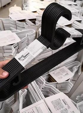 家用衣架防滑晾晒塑料衣架黑色衣挂加厚学生斯汀潮牌衣架阳台挂衣