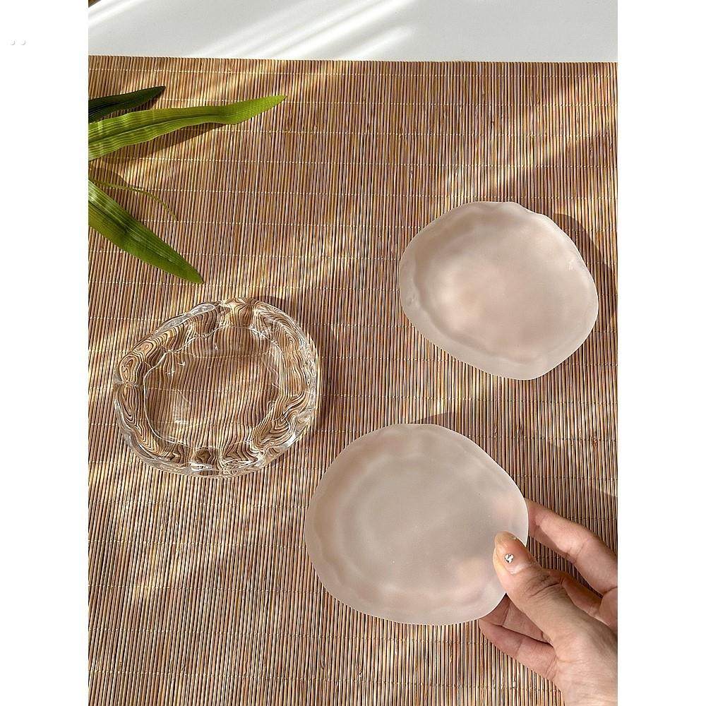 中古冰川磨砂杯垫创意加厚玻璃茶托隔热垫茶具配件小碟子盘子茶盘,餐饮具,杯垫,淘宝优惠券,粉丝福利购,淘宝优惠卷