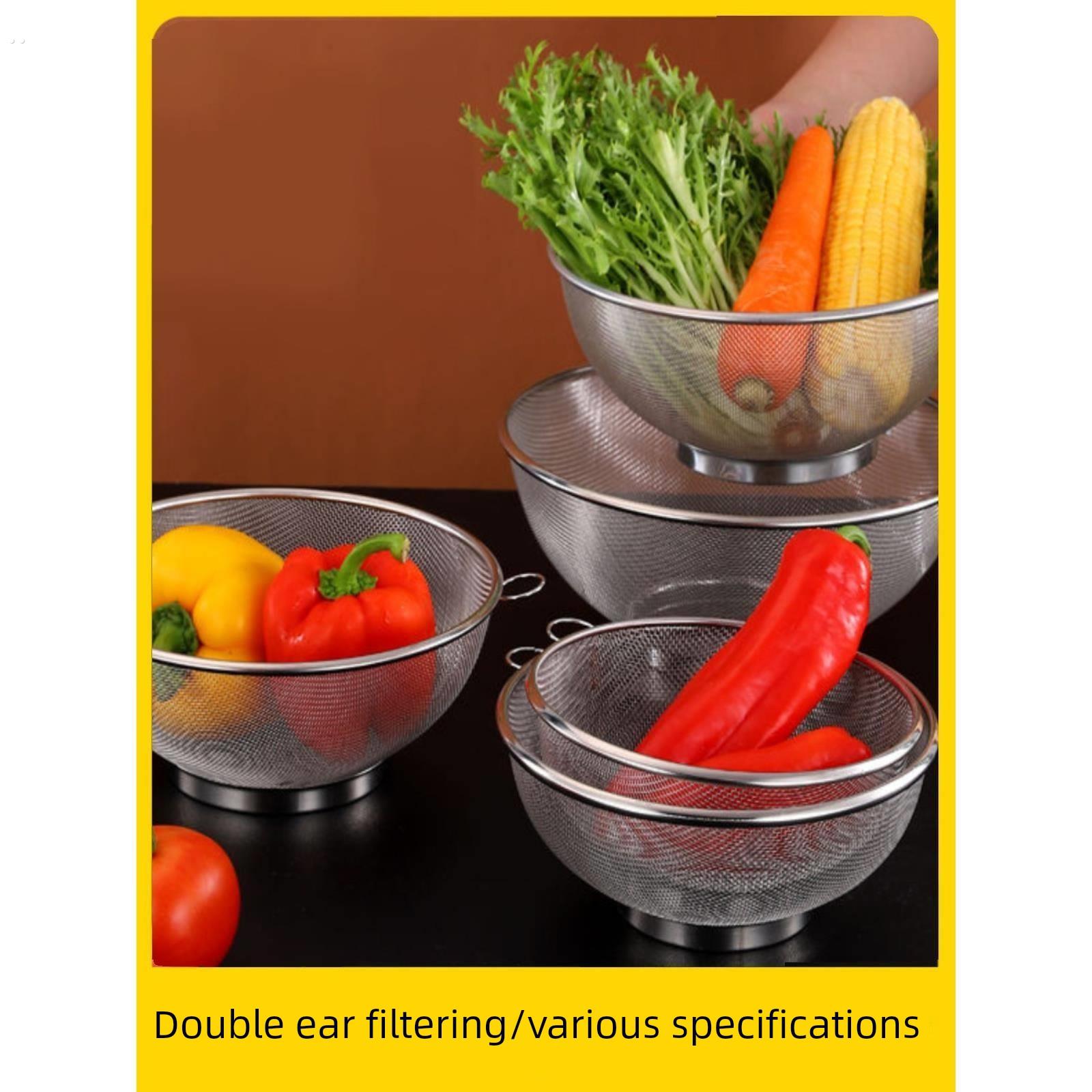 采购产品304不锈钢排水盆，洗米筛，水果篮，大小排水盆，厨房细