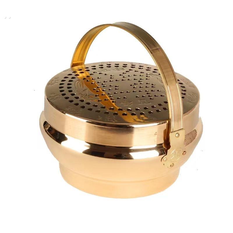 纯铜加厚火炉铜火冲结婚火铳炉子手炉旺盆陪嫁嫁妆婚庆乔迁火盆