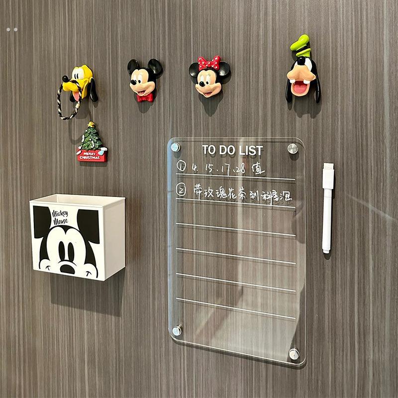 冰箱磁吸留言板亚克力展示板备忘录记事入户门装饰可擦挂墙磁贴