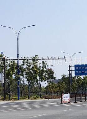 福星高速路摄像头支监控架 悬臂安防监控杆 交通立杆角热八镀单锌