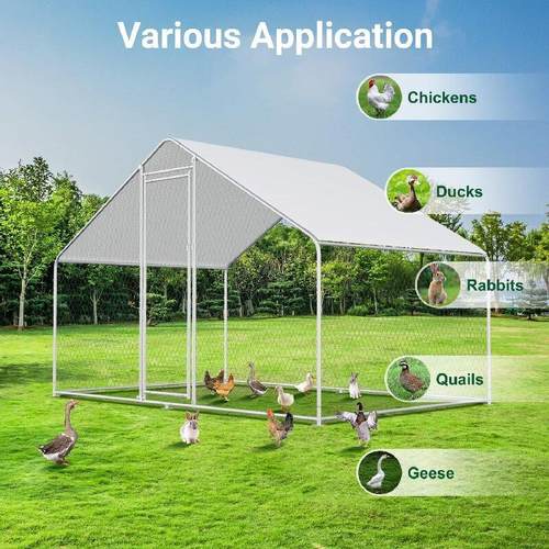 户外大型鸡鸭兔养殖笼加粗加厚镀锌管鸡舍浸塑铁丝网鸡笼加粗加固