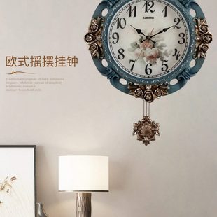 现代简约钟表壁钟北欧时钟 欧式 挂钟客厅家用个性 装 饰创意复古时尚