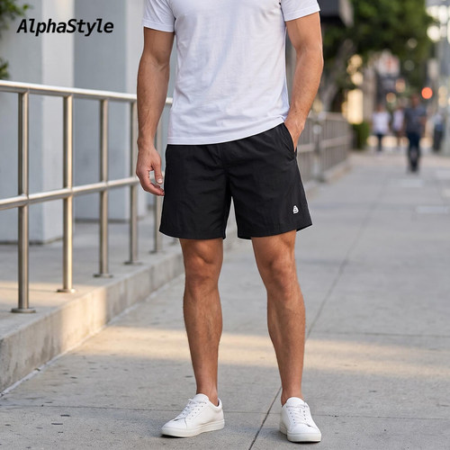 alphastyle简约运动短裤