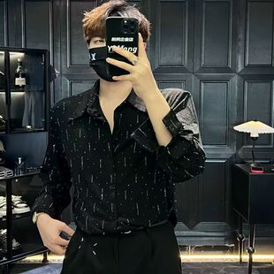 衬衫 夏季 潮流休闲长袖 痞帅宽松新款 满天星 男士 2026衬衣设计时尚