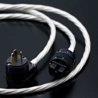 TRANSIENT7N单晶铜镀银5芯版弯插头发烧级音响电源线HIFI功放胆机