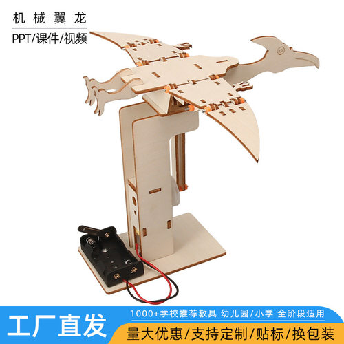 机械翼龙物理益智科学实验科技小制作教育材料包手工DIY拼恐龙