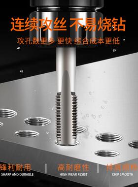 上工管牙螺纹丝锥G PT ZG RC Z NPT 1/2四分英美制寸圆锥水油气管