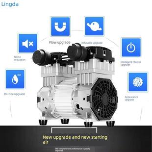 220V 380V无油静音空压机头电机双缸大气泵头气缸盖组件等离子体