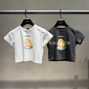 喷绘工艺趣味休闲印花女士T恤34352002 短袖 VETEMENTS专柜正品 夏季