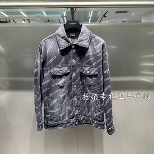 VETEMENTS维特萌专柜正品2025秋款满印字母男女牛仔外套 35516001