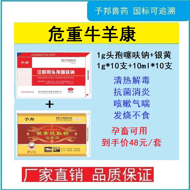 予邦危重猪牛羊康组合抗菌消炎圆环链球菌结节病羊痘小反刍疫