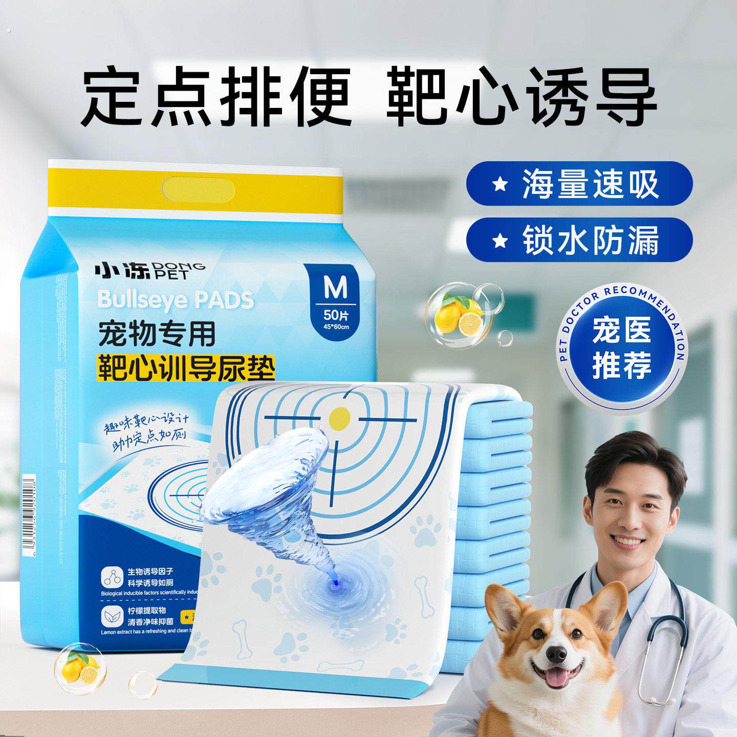 新款宠物专用靶心训导一次性尿垫尿片隔尿垫除臭吸尿泰迪狗狗清洁