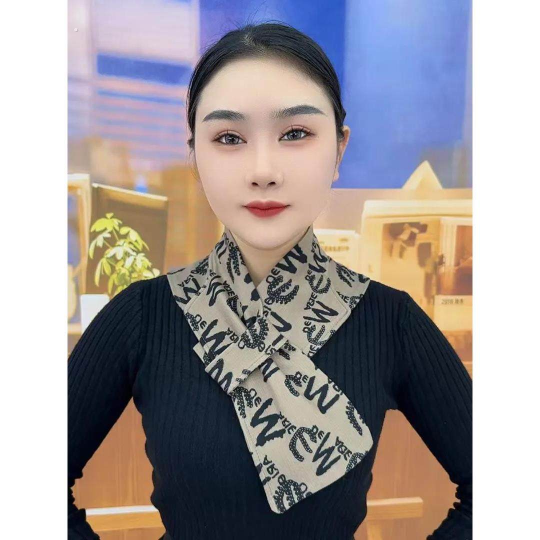 新款德绒带兜护颈围脖套防寒百搭脖套防风保暖围巾丝巾可放暖宝宝