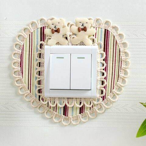 韩式木纹开关贴布艺墙贴开关套防尘罩装饰套插座套插座贴