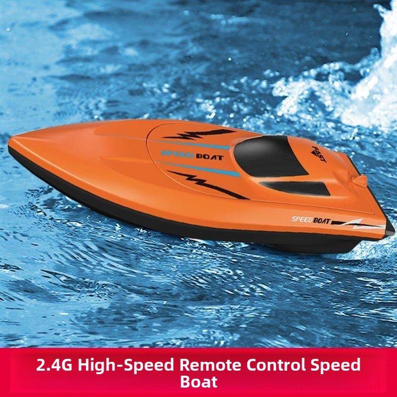 遥控船玩具可下水真高速快艇电动轮船儿童男孩水上小船模型拉网