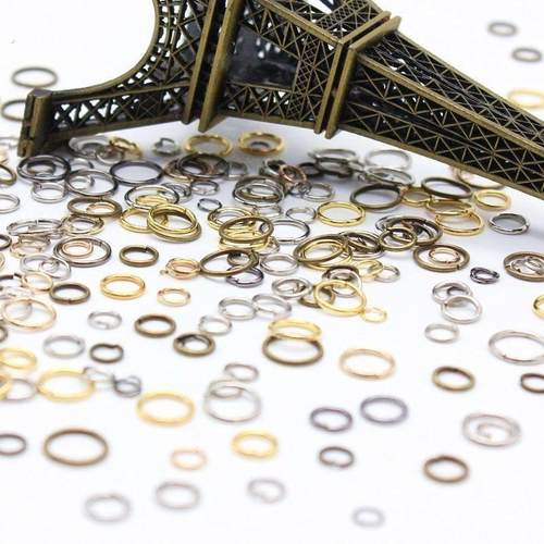【200个】4/5/6mm开口圈平口圈配件项链手链链条接口手工饰品