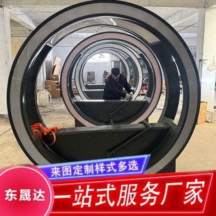 景区广场景点手摇发光单车 动感手摇发电绚丽灯光互动游乐设备