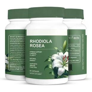1现货跨境TK亚马逊热销60粒红景天玫瑰胶囊RHODIOLA ROSEA批发支