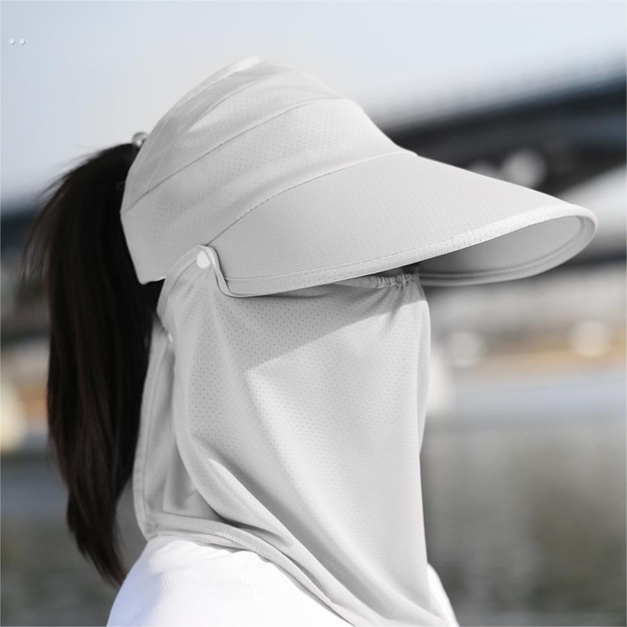 面罩防晒帽子遮脸防紫外线全脸遮阳护颈女夏天大帽檐太阳开车脸罩